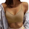 Soutiens-gorge De Sport pour femme col en V haut gilet solide sans trace soutiens-gorge dames sous-vêtements Sport mince Bralette femmes Langerie Ropa De Mujer