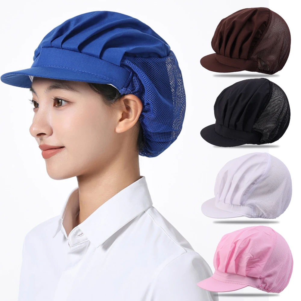Chapeaux de travail en maille respirante pour femmes et hommes, casquettes de couverture de cheveux, chapeau d’atelier, bonnet de cuisson de service alimentaire, visières de cuisine, bonnet Chapeaux de travail en maille respirante pour femmes et hommes, casquettes de couverture de cheveux, chapeau d’atelier, bonnet de cuisson de service alimentaire, visières de cuisine, bonnet