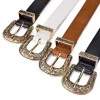 ceinture en cuir pu vintage pour femmes, ceinture sculptée pour hommes, ceinture de jeans bon marché, style punk, hip hop et rock, y2k