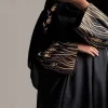 abaya – robe longue brodée à la mode, vêtements d'extérieur élégants pour femmes musulmanes, design traditionnel arabe, vêtements d'extérieur élégants