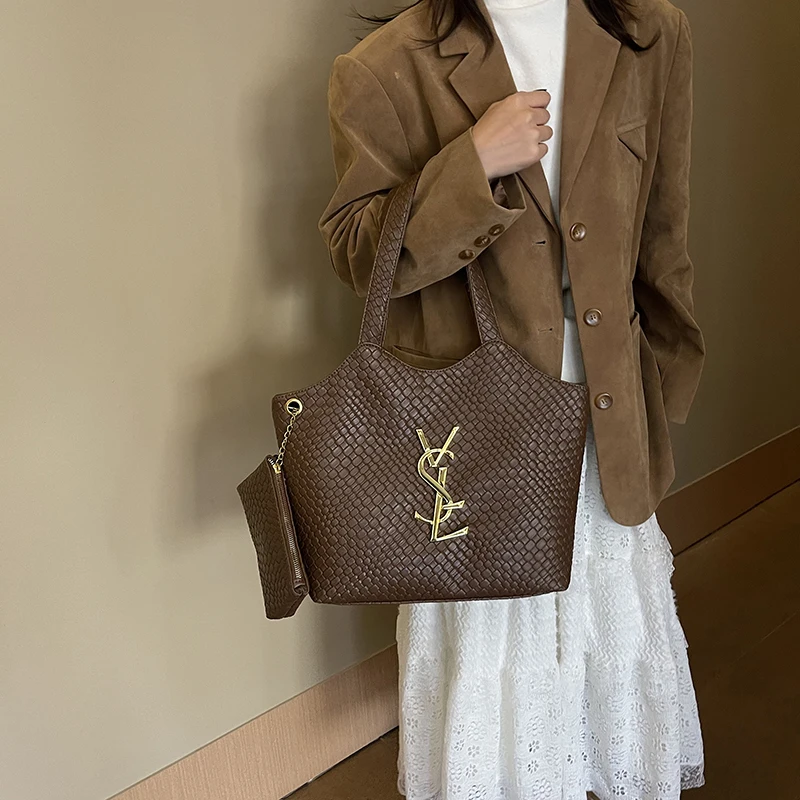 sac à main fourre tout en cuir pour femmes, fourre tout de luxe à la mode, sac à bandoulière classique de styliste élégant pour femmes élégantes