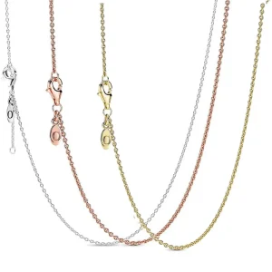Collier en argent regardé 925 pour femme, bijoux en or rose, peut être conçu avec un pendentif à breloque original, cadeau de bijoux DlY
