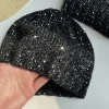 chapeau brillant avec décor à paillettes pour femme, style hip hop breton, élastique, grande tête, anti ald, club, casquette de fête, travail de rue en plein air, bonnet de cyclisme