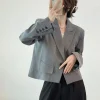 blazer de style coréen pour femme, vêtement de luxe, chic et Élégant, à manches sulf, pour jeune