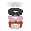 ceintures élastiques à grand nœud papillon pour femmes, élégantes, large ceinture latérale, robe, manteau, vêtements, décoration exquise