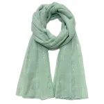 Écharpe à paillettes scintillantes pour femmes, Hijab musulman, châles longs de grande taille, Turban islamique solide