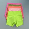 sexy couleur unie femmes fitness sport court taille haute athlétique yoga jambe courte cyclisme entraînement complet jogging squat preuve