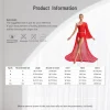 costume de danse de salon contemporaine lyrique pour femmes, strass brillants, maille transparente, manches évasées, robe justaucorps fluide fendue