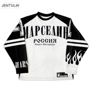 Maillot de baseball Harajuku pour hommes et femmes, t-shirt à manches longues, streetwear gothique Y2K, vêtements décontractés, BF