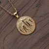 collier pendentif musulman allah projecan pour hommes et femmes, document en or, bijoux religieux, cadeaux du ramadan, mode, foi, islam
