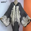 winyi col en v afrique robe femmes boho décontracté caftan vintage robe de soirée plage couvrir abaya dubaï luxe abaya femme musulmane