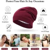 chapeau de sommeil avec couvre tête souple pour hommes et femmes, utilisez pour les cheveux sans friction, tenue de nuit sous hijab
