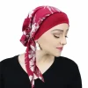 femmes musulmanes hijab cancer chimio casquettes fleur impression turban casquette perte de cheveux foulard élastique musulman hijab écharpe chapeaux