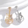 Épingle de guitare électrique en strass, dessin animé, instrument personnalisé, violon, corne de piano, trompette, accessoires de sac pour vêtements, nouvelle collection
