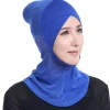 niqab hijab femmes musulmanes couleur unie extensible foulard enveloppement turban islamique sous écharpe bonnet aérien chapeaux casquette intérieure ninja