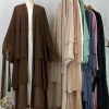 abaya kebaya en mousseline de soie pour femmes musulmanes, kimono de luxe, caftan marocain, robe modeste, vêtements islamiques de dubaï, ramadan kebaya