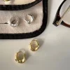 boucles d'oreilles en argent sterling 925 pour femmes, cerceau d'oreille polyvalent, doux fille, bijoux à la mode, cadeaux du nouvel an, accessoires