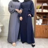 modeste pour les femmes musulmanes décontracté abayas prière longue robe maxi dubaï turquie arabe robe ceinturée ramadan eid caftan islam jalabiya