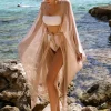 kimono femmes transparent maxi robes de plage couvrir robe longue maillots de bain maillot de bain cardigan d'été robe de plage