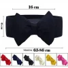 ceinture de taille à gros nœud papillon, 1 pièce, durable, large boucle extensible, ceinture élastique en satin pour filles et femmes