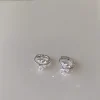 boucles d'oreilles en argent pour femmes, élégantes, avec nœud en zircon scintillant, accessoires de bijoux boutique à la mode, cadeaux de fête pour la saint valentin