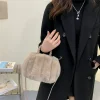 sacs à main de luxe pour femmes, tendance d'hiver, fourre tout moelleux, poignée de transport tissée, petits mini sacs à bandoulière