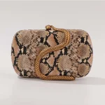 Pochette de soirée serpent, sac à bandoulière de styliste élégant à motif Python pour femmes, sac de boule en forme de boîte à chaîne, sac à main pour Banquet de mariage