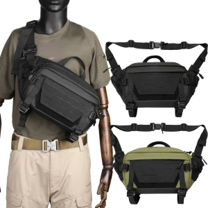 FANDAO nouveau sac banane d&rsquo;extérieur pour ventilateur militaire, sac de poitrine tactique fonctionnel à bandoulière sacoche multifonctionnelle résistante à l&rsquo;usure
