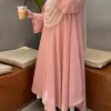 abaya femmes robes solide mince jalabiya eid 2025 ramadan marocain islam robes largos arabe longue robe dubaï abayas caftan