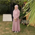 Abayas noires pour enfants, col rond, sans extensible, manches longues, vêtements de prière Ramadam, Caftan de luxe musulman de dubaï pour enfants