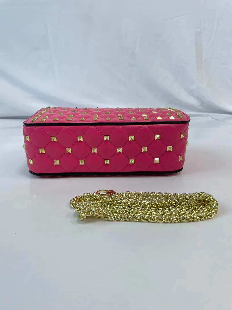 sacs à main pour femmes en peau de mouton en cuir rivet chaîne sac concepteur sacs à bandoulière de luxe femme messager paquet