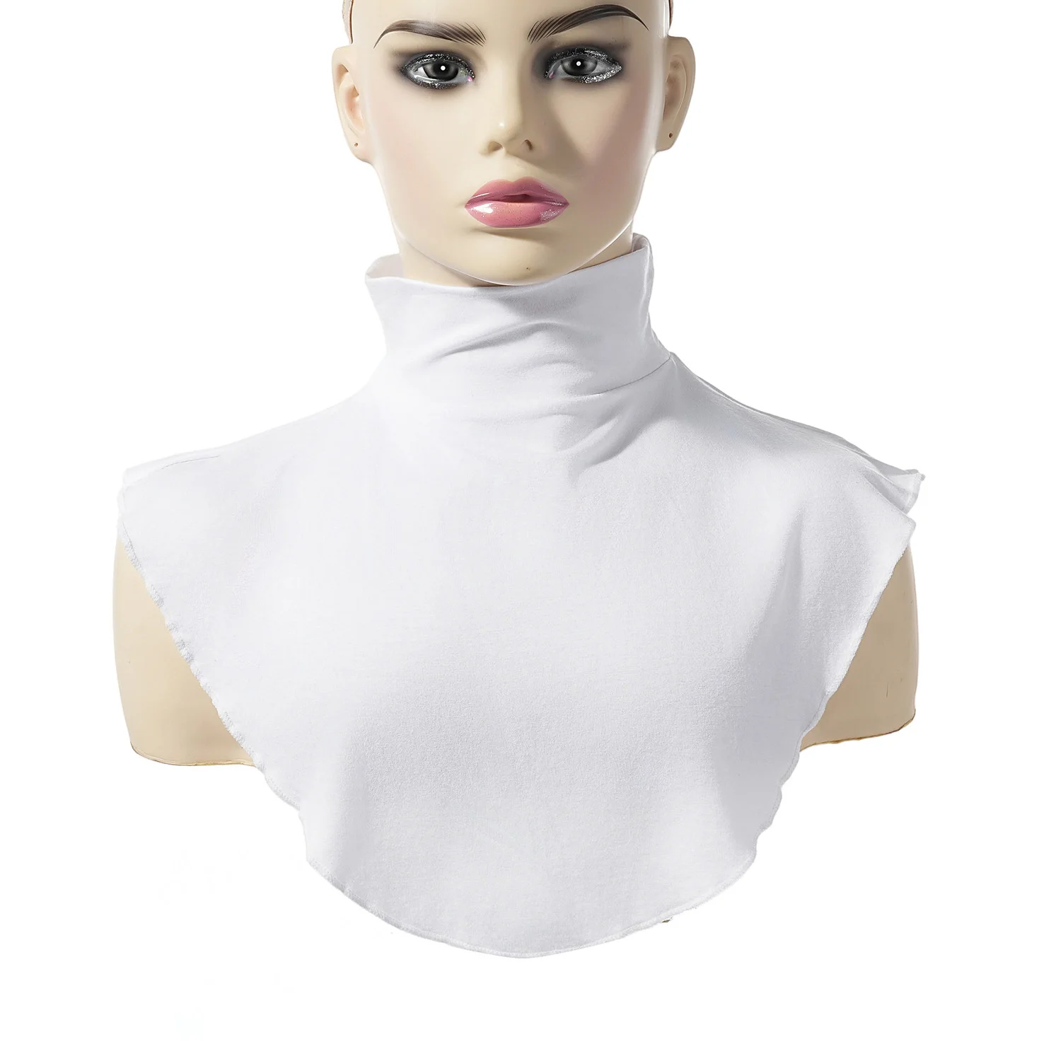 faux col en modal pour femmes musulmanes, extensions de hijab islamique, col roulé, couverture de cou haut, demi haut plus chaud, écharpe hijab, enveloppe courte