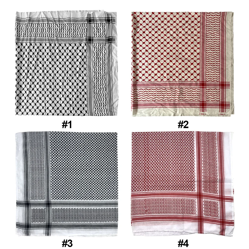 foulard arabe keffiyeh en coton pour hommes adultes, hijab musulman jacquard, accessoires de costume arabe, 125x125 cm, 140x140cm