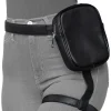 cuir pu moto femmes taille jambe croix cuisse ceinture jambe ceinture en cuir sac ins grande capacité moto fanny pack