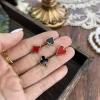 broches de cartes de poker amusantes, 4 pièces, "pêche", "coeur", "diamant", "club", épingles décoratives en métal, ornements pour vêtements