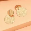 aretes de mujer bohême à la mode géométrique métal boucles d'oreilles rondes pour les femmes mode bijoux de mariage
