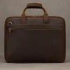 sac de banlieue d'affaires en cuir pour hommes, porte documents en cuir de vache, sac à main rétro mode, sac à bandoulière pour documents a4, pochette d'ordinateur