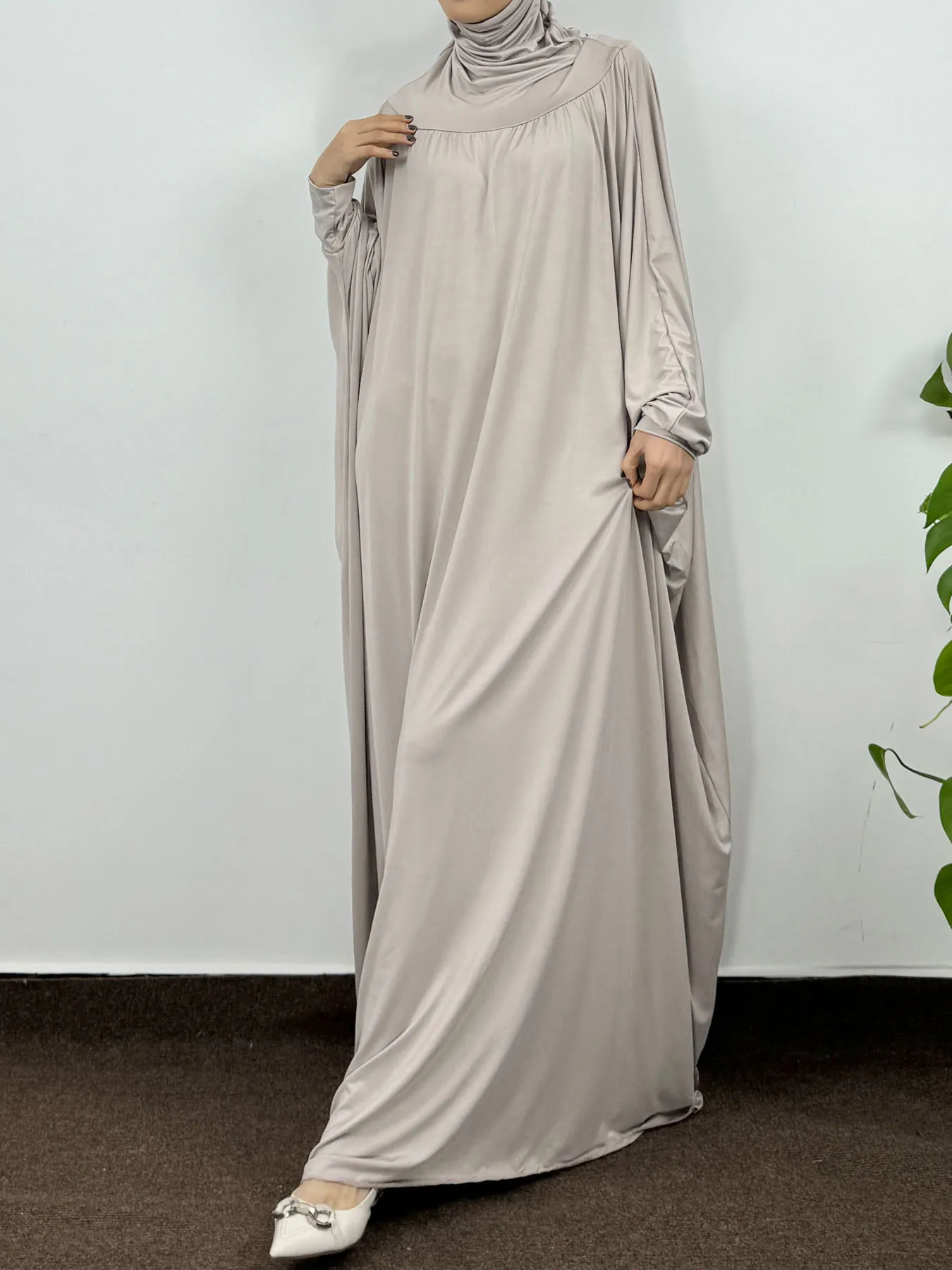 abaya islamique modeste ramadan robe musulmane abayas à capuche à manches longues une pièce prière hijab robe femmes jilbabs caftans turcs