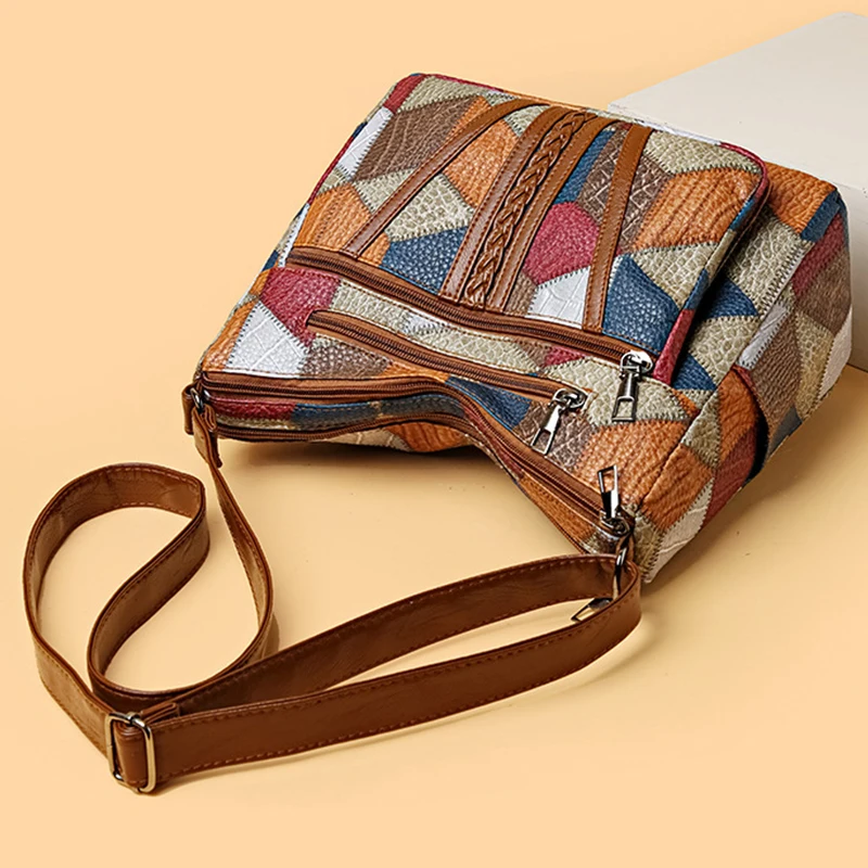 Sac à bandoulière Vintage élégant pour femmes, sac à main tendance, sac à bandoulière multi-poches, sac à bandoulière rétro assorti pour le quotidien