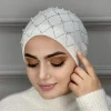 Musulman intérieur Hijabs Islam sous écharpe casquette extensible foulard Bonnet Turbante Mujer strass bandeau pour les femmes du Ramadan