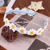 bandeau de sauna pour femme et fille, ornement de cheveux, boho chic, fleurs brodées, masque facial de yoga, porte cheveux