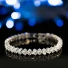 bracelet élégant pour femmes, chaîne en zircon cubique, strass brillant incrusté, cadeaux