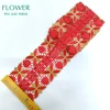 ruban brodé de 5 yards pour l'artisanat pour femmes, accessoires de couture, appliques d'artisanat de mariage, accessoires d'habillage en dentelle diy
