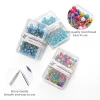 Épingles de couture à perles rondes colorées, broderie patchwork, outils de vêtements, partenaires de positionnement, accessoires de couture bricolage, 100 pièces