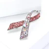 broches de ruban de sensibilisation en strass pour femmes, épingle à revers, robe, bijoux de fête, accessoires cadeaux