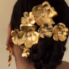 peigne à cheveux de luxe en perles de style français, pince à cheveux noble de luxe, accessoire de cheveux élégant et à la mode pour femmes
