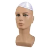 casquette juive blanche de 14cm pour hommes et femmes, ligne dorée brodée, styles musulmans, couvre tête de prière, accessoires de photographie pour fête de festival