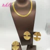 ensembles de bijoux pour femmes, chaîne de couleur or, design de luxe, boucles d'oreilles, bague éthiopienne, dernière offre spéciale, bijoux de fête africaine nigériane