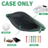 pochette de golf décontractée mode pochette brodée pu étanche grande capacité enveloppe pochette accessoires de golf motif diable