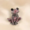 strass grenouille crapaud broche mode petit animal broche rétro style européen et américain corsage bijoux broches